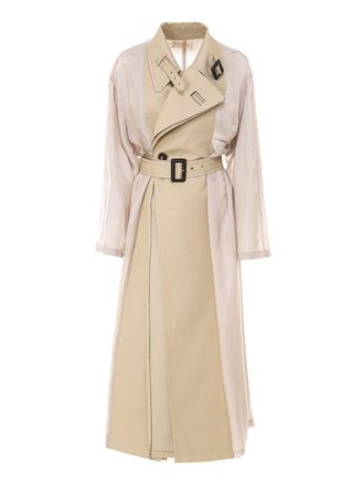 Maison Margiela Cupro cotton gabardine trench coat