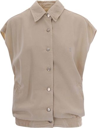 Icon Denim Los Angeles Vest - Dames - Bodywarmers - Bruin - S - Denim - Jassen