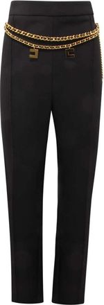 Elisabetta Franchi Pat 3546E2 Broeken - Dames - Slim Fit Broeken - Zwart - XL - Broeken