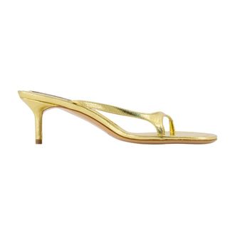 Acne Studios Heeled Mules, female, Yellow, Size: 10 US Kitten Heel Sandals