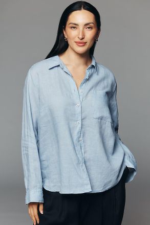 Maeve Kate 100% European Linen Classic Buttondown Shirt