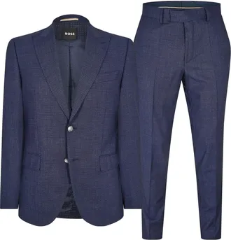HUGO BOSS Mens Jeckson 3pcs 241 10271264 01 Suit in Dark Blue