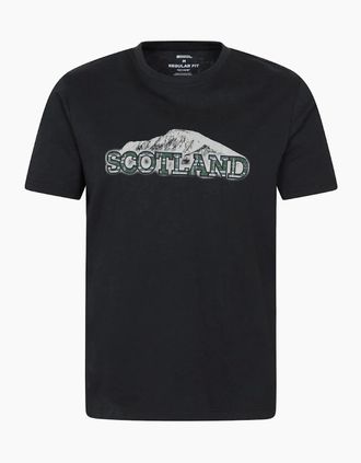 Mountain Warehouse Mens Mountain Warehouse Mens Scotland Short-Sleeved T-Shirt - Black - Size: 42