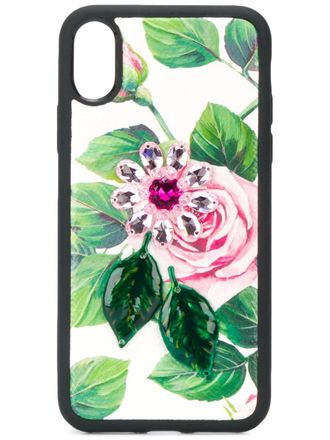 Dolce & Gabbana Dauphine iPhone X case - women - Calf Leather - One Size - White