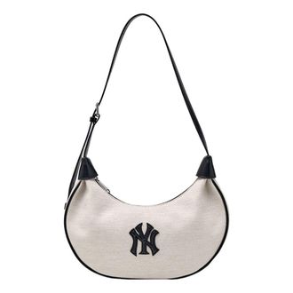 MLB Canvas Shoulder Bag New York Yankees White 3ABQB016N-50IVS