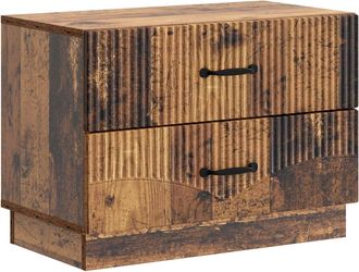vidaXL Armario De Noche Madera Envejecida 62 X 34,5 X 44,5 Cm Vidaxl