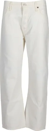 Citizens Of Humanity White Straight Mid Rise Jeans