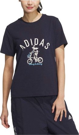 adidas (WMNS) adidas Graphic T-Shirt Asia Sizing Navy JM4960