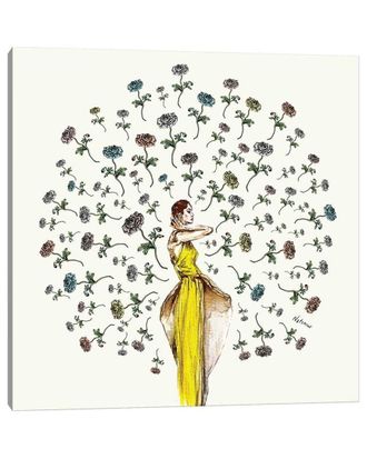 iCanvas Paris Summer Flower Girl By Notsniw Art Wall Art