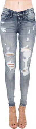 Judy Blue Booytfull Wash Out Destroyed Skinny Jeans - Plus In Blue