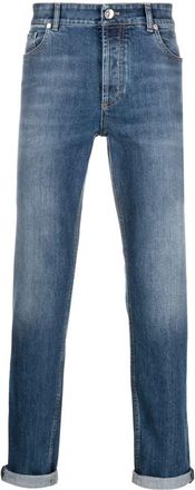 Brunello Cucinelli Traditional Fit Five-Pocket Trousers In Comfort Cotton Denim