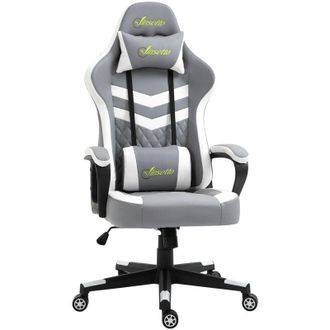 Vinsetto Vinsetto - Racing Gaming Chair w/ Lumbar Support, Headrest, Gamer Office Chair Grey