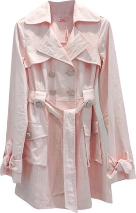 Blumarine Pink Trench Coat Size S