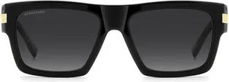 Dsquared2 Sunglasses D2 0198/S 807 Black/Smoky Gray Men