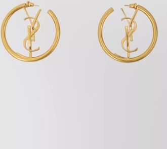 Saint Laurent cassandre hoop earrings inner motif design
