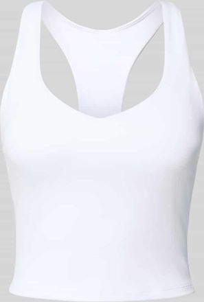Fabletics Slim Fit Top mit Rundhalsausschnitt in Weiss, Gr&ouml;&szlig;e XL