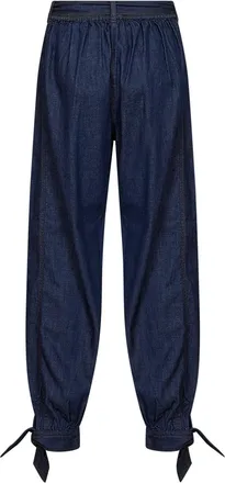 Zimmermann Womens Harem Trousers Aster Blue Denim Cotton