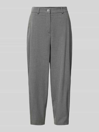 Seductive Relaxed Fit Stoffhose mit verk&uuml;rztem Schnitt Modell SERAPHINA in Mittelgrau Melange, Gr&ouml;&szlig;e 38