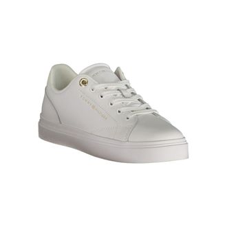 Tommy Hilfiger Lace-Up Polyurethane Sneaker - White