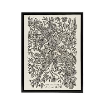 Artery8 Alexander Senegat Design For Textiles Framed Canvas Wall Art Print in Black | Size: W24 x H32