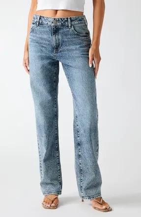 Guess Gaia Low Rise Straight Leg Jeans in Skh1-Open at Nordstrom, Size 24 X 32