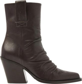 VIA VAI Gioia Stella bruine enkellaarsjes - Dames - Cowboylaarzen - Bruin - 42 EU - Leer - Schoenen