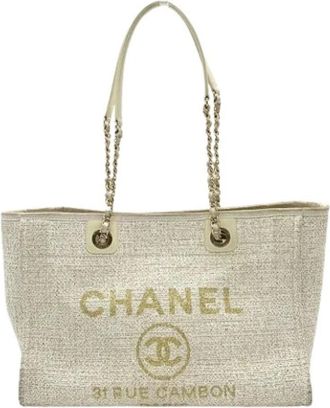 Chanel Pre-owned Tote Bags, female, Beige, Size: ONE SIZE Pre-owned A67001 Tote bag