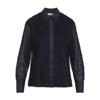 PESERICO Dames, Blouses & Shirts, Blauw, Maat: M Zijde