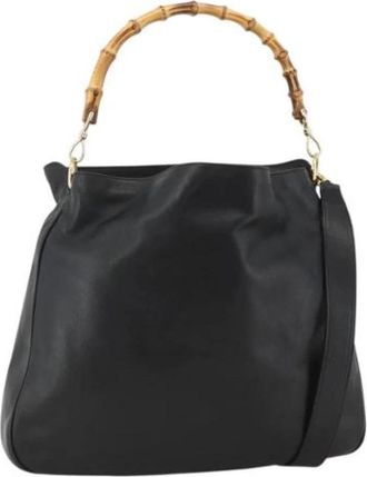 Gucci Pre-owned Vintage Handbag - Dames - Vintage Handtas - Zwart - ONE Size - Leer - Vintage