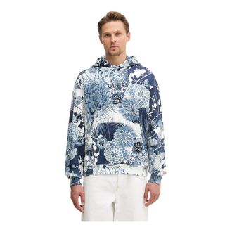 Guess Floral Print Hoodie - Heren - Hoodies - Veelkleurig - M - Katoen - Hoodies & sweatvesten