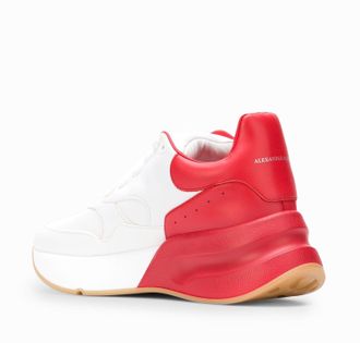 Alexander McQueen Mens Oversized Runner Sneakers White Shoes >