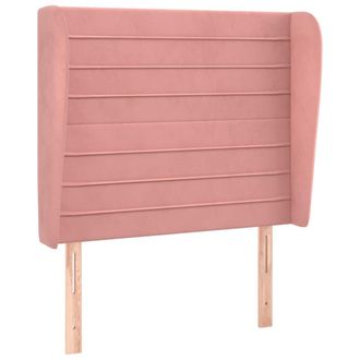 vidaXL Testiera Ad Orecchio Rosa 103x23x118/128 Cm In Velluto - Vidaxl