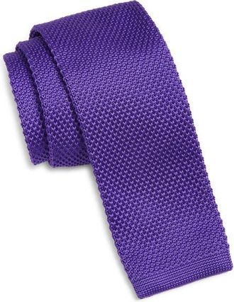 Clifton Wilson Purple Knit Silk Tie at Nordstrom