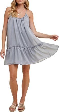 Wishlist Chiffon Babydoll Minidress in Dove at Nordstrom Rack, Size Medium