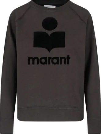 Isabel Marant Black Milly Cotton Crewneck Sweatshirt