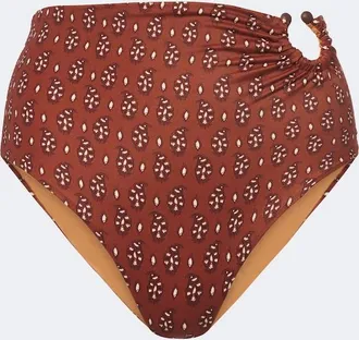 Johanna Ortiz Gathered printed bikini bottom