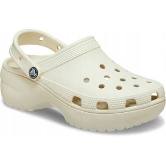 Crocs Classic Plataforma Clog Mujer 206750 W10 I Eu 41 Hueso