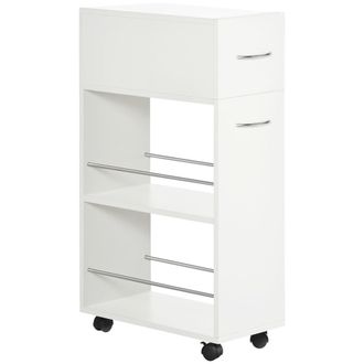 HOMCOM Carrito de cocina 25x50x85 cm blanco