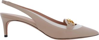 Bally Dianet 55 Leather Slingback Pumps