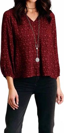 Stetson Ditzy Rayon Blouse In Red