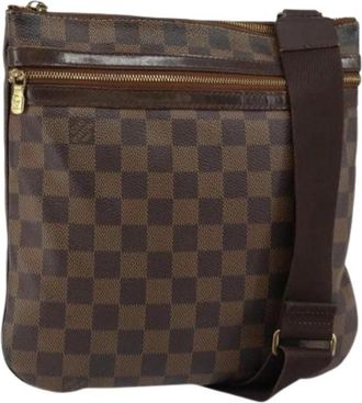 Louis Vuitton Pre-owned Vintage Canvas Cross Body Bag - Dames - Vintage Schoudertas - Bruin - ONE Size - Vintage