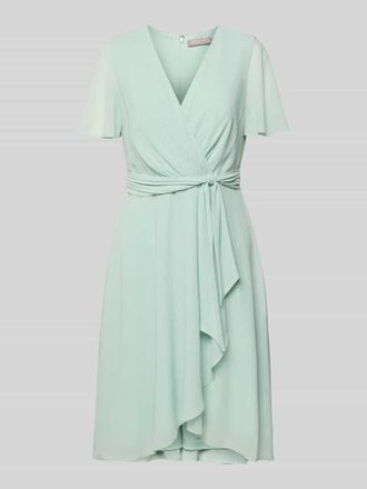 Christian Berg Cocktail Knielanges Cocktailkleid in Wickel-Optik in Lind, Gr&ouml;&szlig;e 34