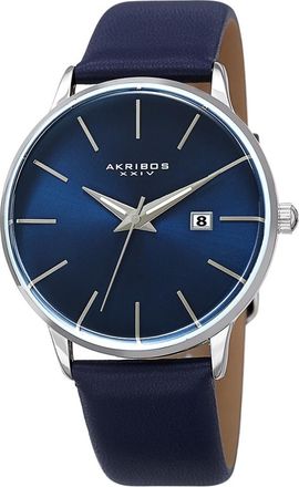 Akribos XXIV Akribos Xxiv Mens Genuine Leather Watch