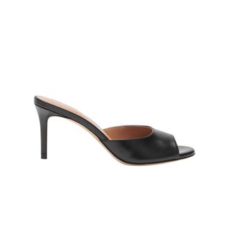 Scarosso Elegante Zwarte Slip-On Muiltjes - Dames - Muiltjes - Zwart - 36 EU - Leer - Schoenen