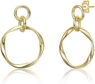 Rachel Glauber Interlocking Elegance 14K Gold Plated Dangle Earrings
