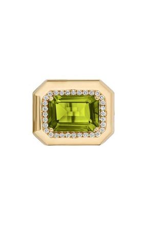 Goshwara Emerald Cut Ring in Bright Green at Nordstrom, Size 7
