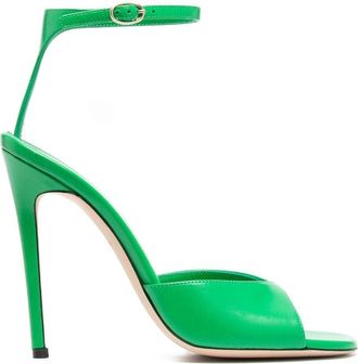 Victoria Beckham Destiny 115mm sandals - women - Calf Leather/Calf Leather/Calf Leather - 37.5 - Green