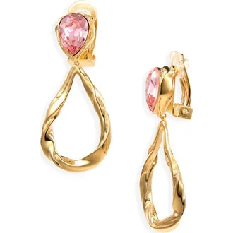 Oscar De La Renta Loop Drop Earrings in Rose at Nordstrom
