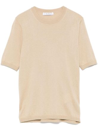 Max Mara Warren knitted top - women - Silk/Cashmere - M - Brown