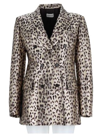 P.A.R.O.S.H. Multicolour Leopard Print Double-Breasted Blazer